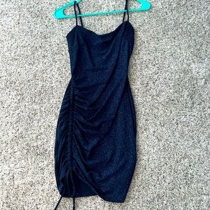 Dark blue sparkly hoco dress!!